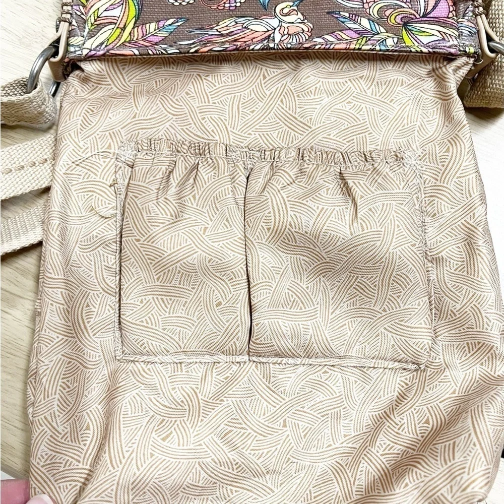 SakRoots Womens Boho Embroidered Detail Faux Leather Small Flap Messenger Bag